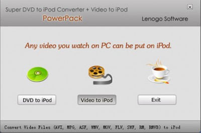 Super DVD to iPod Converter + Video to 5.0 screenshot