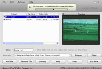 Super iPod Video Converter version 008 3.5 screenshot
