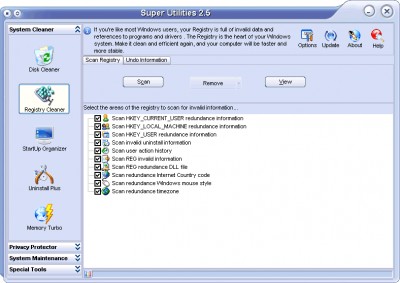 Super Utilities Standard Version 7.68 screenshot Super Utilities Standard Version 7.68 screenshot