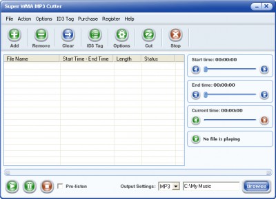 Super WMA MP3 Cutter 1.00 screenshot Super WMA MP3 Cutter 1.00 screenshot