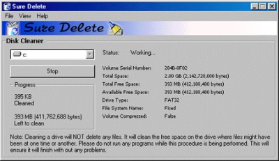 Sure Delete 4.1.9 screenshot