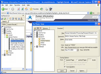 SurfSaver 6 screenshot