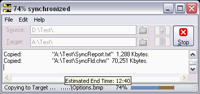 SynchroFolder 2.12a screenshot SynchroFolder 2.12a screenshot