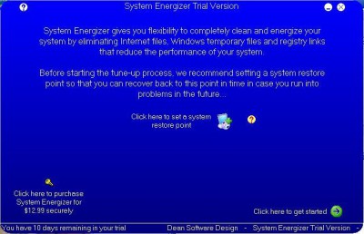 System Energizer 1.03 screenshot System Energizer 1.03 screenshot