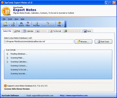 SysTools NSF to PST 5.0 screenshot