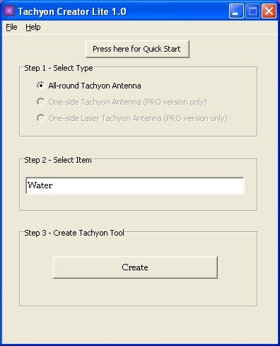 Tachyon Creator 1.0 screenshot