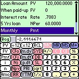 tApCalc Financial tape calculator(Palm) 1.00 screenshot