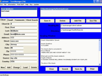 TarotManager(tm) 1.00 screenshot