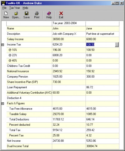 TaxMe-UK 1.4 screenshot TaxMe-UK 1.4 screenshot