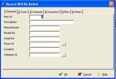 TBS Home Inventory 6.0 screenshot TBS Home Inventory 6.0 screenshot