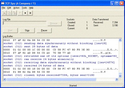 TCP Spy 2.13 screenshot TCP Spy 2.13 screenshot