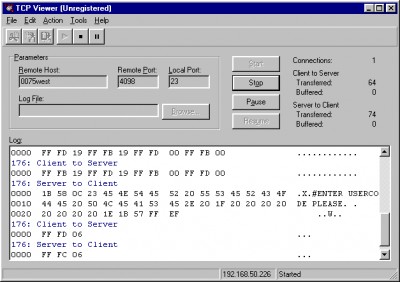 TCP Viewer 2.83 screenshot TCP Viewer 2.83 screenshot