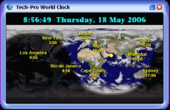 Tech-Pro World Clock 2.0 screenshot Tech-Pro World Clock 2.0 screenshot