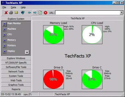 Techfacts XP 2.00 screenshot Techfacts XP 2.00 screenshot
