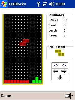 TetBlocks for Pocket PC 2.0 screenshot TetBlocks for Pocket PC 2.0 screenshot