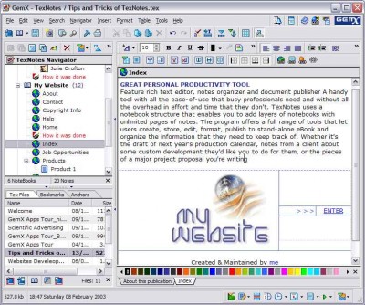 TexNotes 3.5 screenshot TexNotes 3.5 screenshot