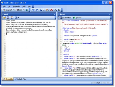 Text Code Export 1.0.0 screenshot Text Code Export 1.0.0 screenshot