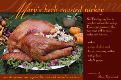 Thanksgiving Recipes 1.0 screenshot