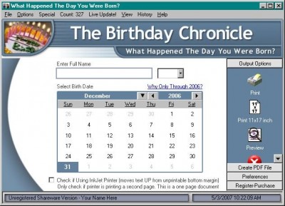The Birthday Chronicle 8.1 screenshot The Birthday Chronicle 8.1 screenshot