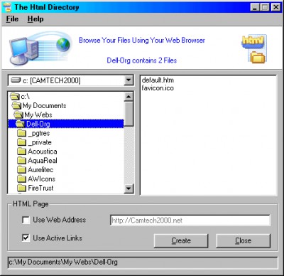 The Html Directory 1.0 screenshot