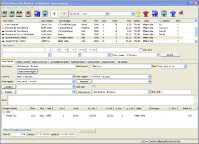 The Wine Cellar Book - Le Livre de Cave 1.7 screenshot The Wine Cellar Book - Le Livre de Cave 1.7 screenshot