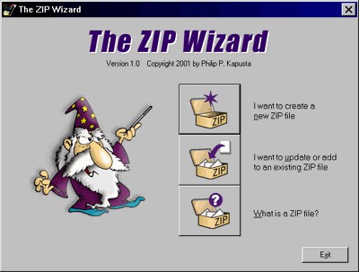 The ZIP Wizard 1.11 screenshot The ZIP Wizard 1.11 screenshot
