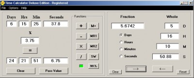 Time Calculator Deluxe Edition 1.6 screenshot