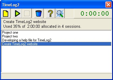 TimeLog2 2.0 screenshot