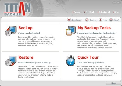 Titan Backup 1.0.5 screenshot