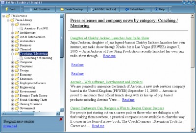 TM RSS Toolkit 1.00 screenshot TM RSS Toolkit 1.00 screenshot