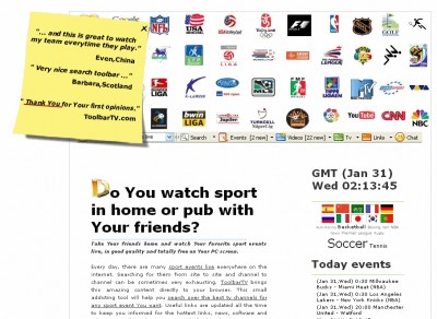 Toolbar TV 1.01 screenshot Toolbar TV 1.01 screenshot