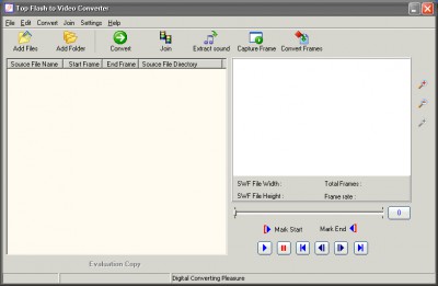 Top Flash to Video Converter 1.1 screenshot Top Flash to Video Converter 1.1 screenshot
