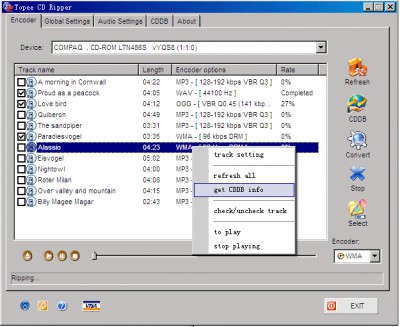 Topee CD Ripper 1.2.55 screenshot Topee CD Ripper 1.2.55 screenshot