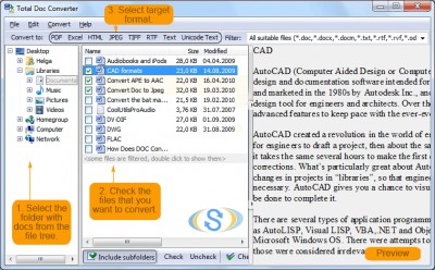 Total Doc Converter 1.01 screenshot Total Doc Converter 1.01 screenshot