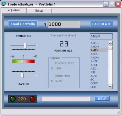 Trade eQualizer 1.1 screenshot Trade eQualizer 1.1 screenshot