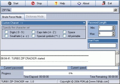 Trubo Zip Cracker 1.3.813 screenshot Trubo Zip Cracker 1.3.813 screenshot
