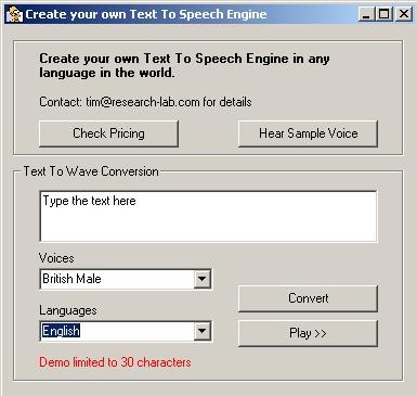 TTS Builder 1.0 screenshot TTS Builder 1.0 screenshot