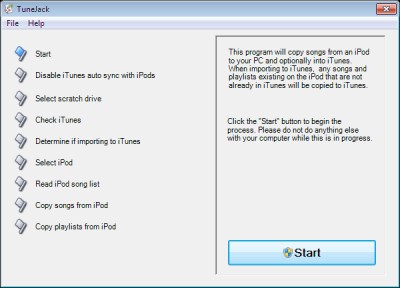 TuneJack 1.0.2 screenshot TuneJack 1.0.2 screenshot