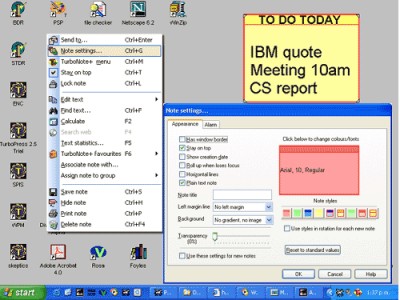 TurboNote+ desktop sticky notes v6.0 screenshot