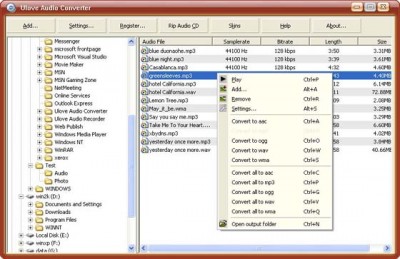 Ulove Audio Converter 1.2 screenshot Ulove Audio Converter 1.2 screenshot