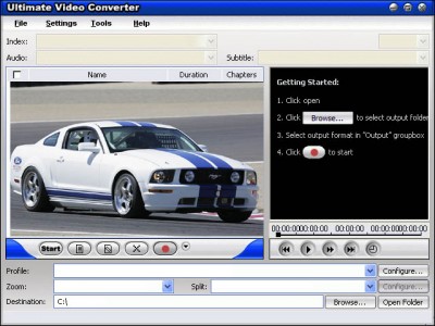 ULTIMATE VIDEO CONVERTER PRO 2007.10902 screenshot ULTIMATE VIDEO CONVERTER PRO 2007.10902 screenshot