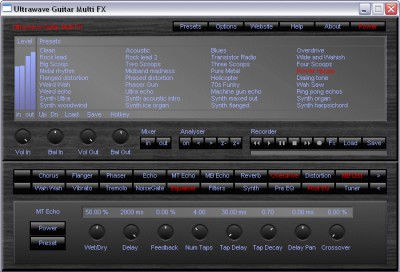 Ultrawave Guitar Multi Fx 1.42 screenshot Ultrawave Guitar Multi Fx 1.42 screenshot