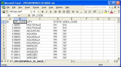 United States ZIP Code Database (Basic Edition) April 2006 screenshot United States ZIP Code Database (Basic Edition) April 2006 screenshot