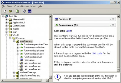 Unitix Site Documentor 1.00.07 screenshot Unitix Site Documentor 1.00.07 screenshot