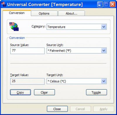 Universal Converter 1.24 screenshot