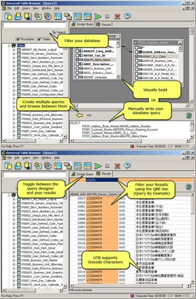 Universal Table Browser 2.0 screenshot