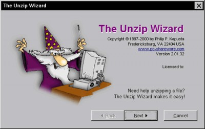 Unzip Wizard 3.12 screenshot Unzip Wizard 3.12 screenshot