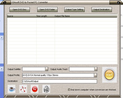 USA DVD to Pocket PC Converter 5.2 screenshot USA DVD to Pocket PC Converter 5.2 screenshot
