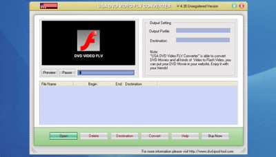 USAsoft DVD Video FLV Converter 6.0 screenshot USAsoft DVD Video FLV Converter 6.0 screenshot