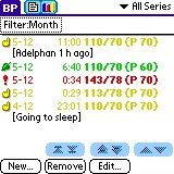UTS Blood Pressure for Palm OS 1.8.2 screenshot UTS Blood Pressure for Palm OS 1.8.2 screenshot